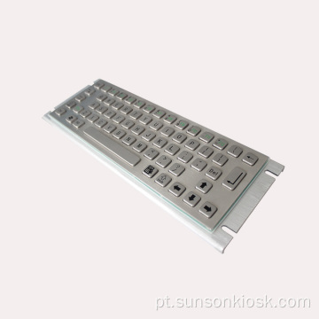 Teclado de metal robusto com track ball